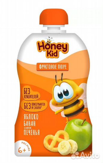 Фруктовое детское пюре honey kid