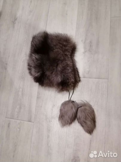 Шапка детская зимняя для девочки песец