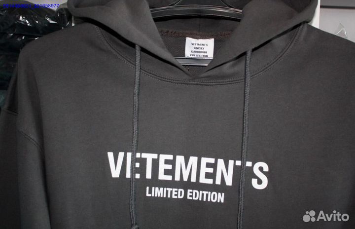 Худи vetements серое vhq (Арт.38490)