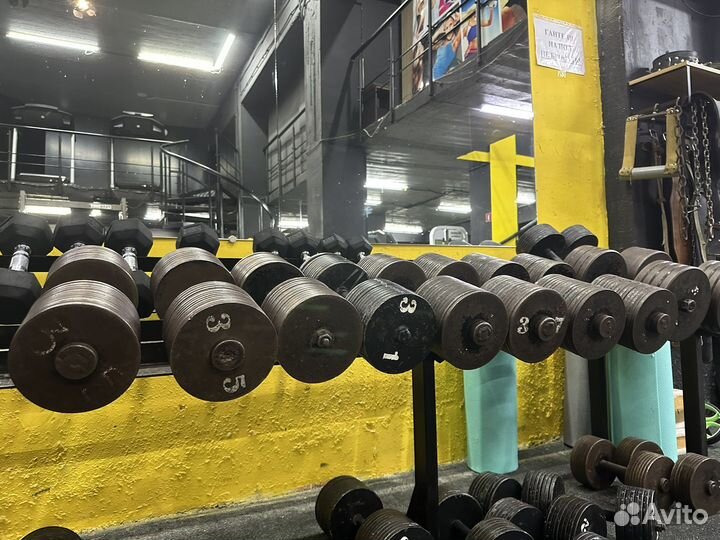 Гантели от 3кг до 43кг не разборные