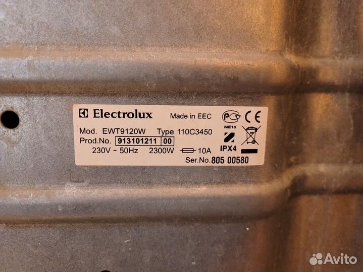 Стиральная машина Electrolux EWT9120W