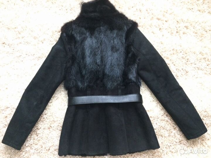 Дубленка натуральная с норкой