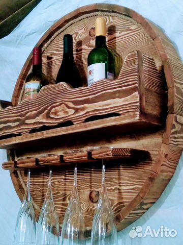 Винная полка из дерева