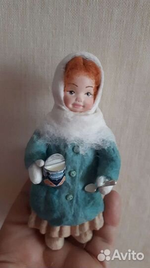 Ватная елочная игрушка