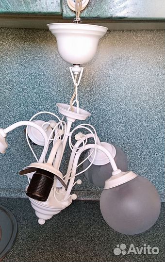 Люстра подвесная потолочная пятирожковая