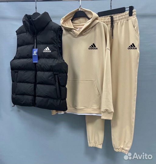 Спортивный костюм мужской тройка adidas