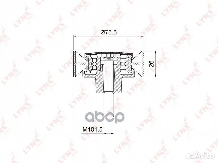 Ролик обводной приводного ремня PB7006 lynxauto