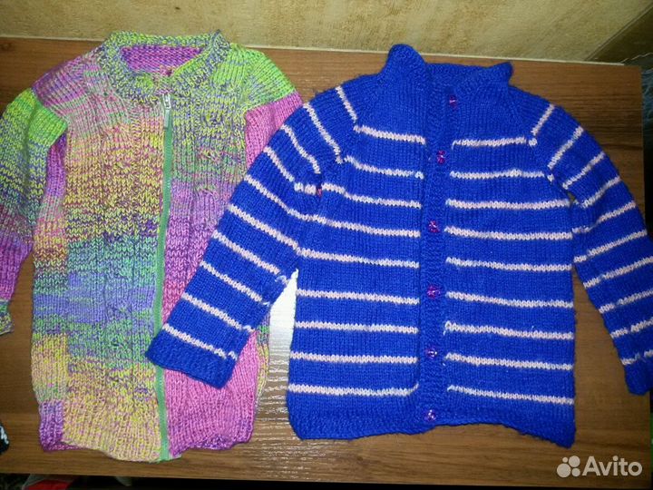 Кофты на 1-2 года ручная вязка