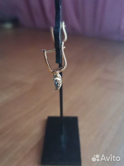 Изящные серьги с радужными топазами (gold filled)