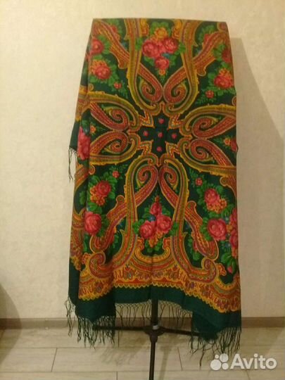 Павловопосадская шаль 148 на 148, винтаж