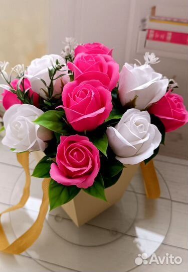 Букет из мыльных роз