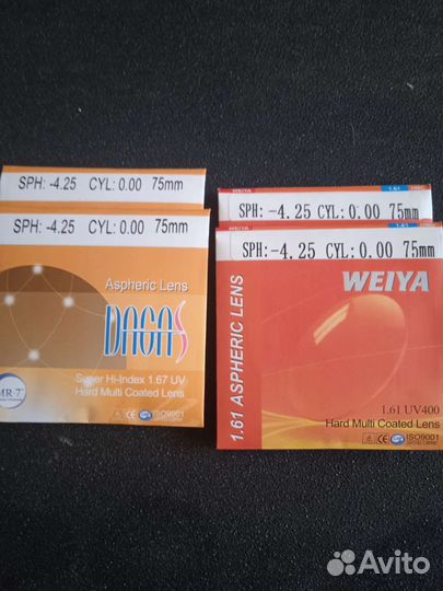 Линзы -4.25