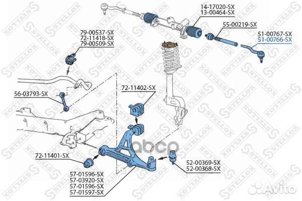 Наконечник рулевой правый peugeot 405 1 Stellox