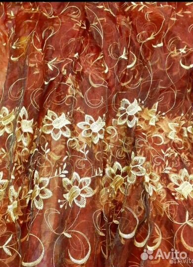 Тюль с вышивкой