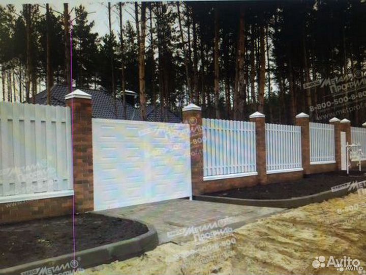 Штакетник металлический