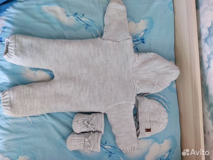 Комплект вязанный теплый