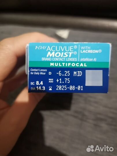 Линзы контактные acuvue