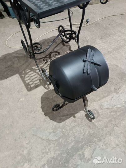 Мангал барбекю с крышкой
