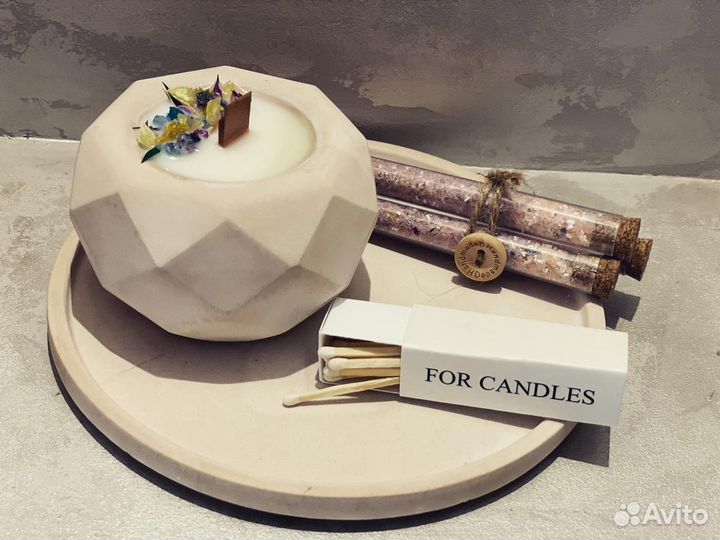 Подарочный набор с соевой свечой