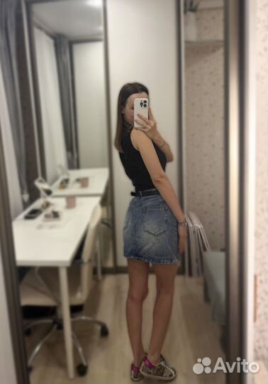 Юбка джинсовая мини
