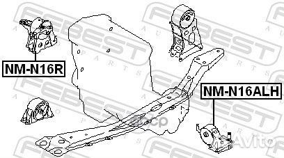 Опора двигателя nissan primera 01-07 левая AT