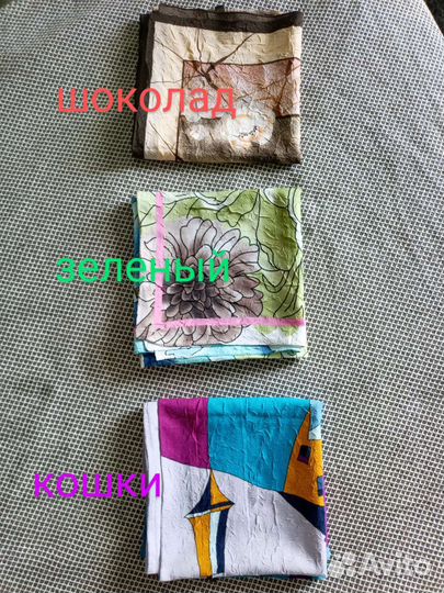 Подарок женщине. Платок на голову х/б, 95*95