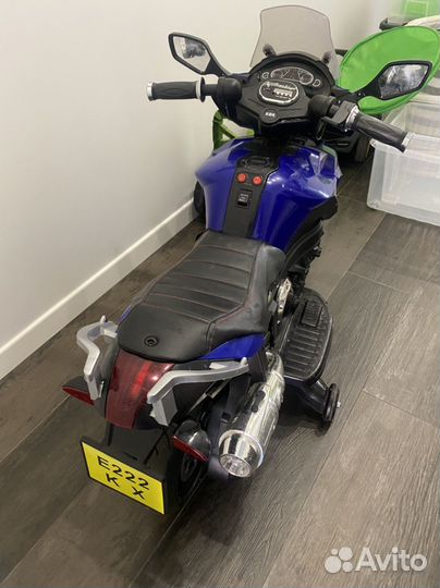 RiverToys Мотоцикл Moto E222KX, синий