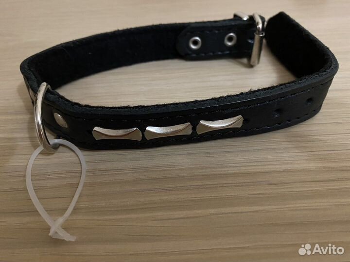 Кожаный ошейник для собак 37 см