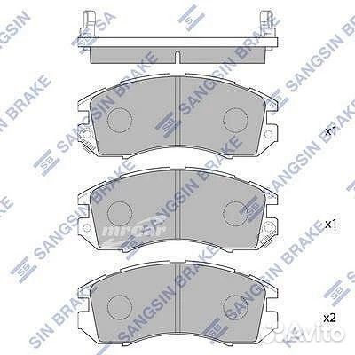 Колодки дисковые Sangsin SP1120