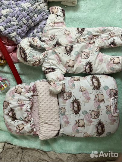 Детский конверт на выписку