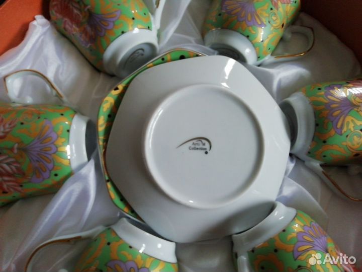 Сервиз кофейный с блюдцами набор посуды новый