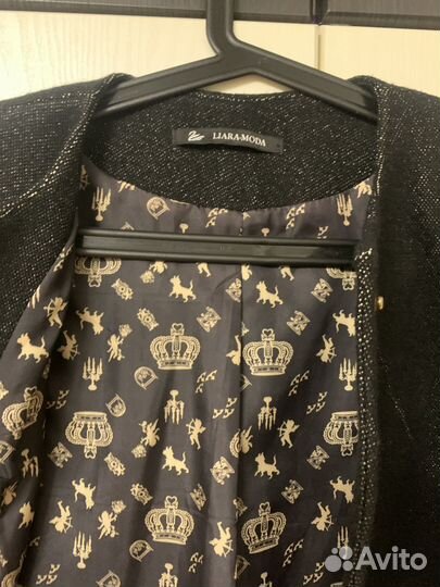 Пальто женское, черное золото,46/48