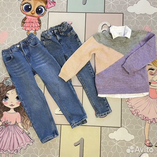 Большой пакет вещей на девочку 110- 116 р