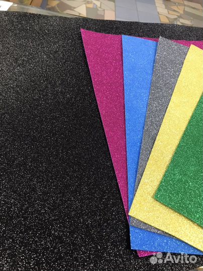 Фоамиран глиттерный