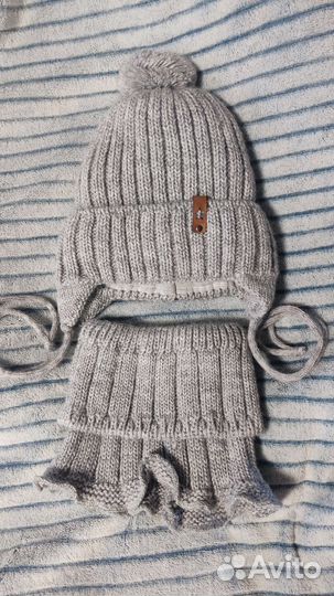 Комплект шапка и шарф для мальчика