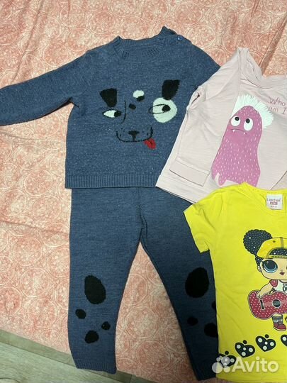 Вещи пакетом на девочку 74 80