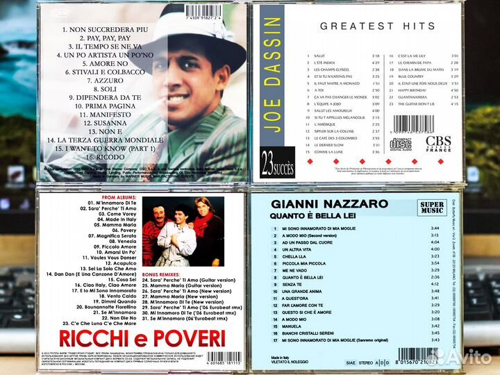 CD Celentano, Joe Dassin, Ricchi E Poveri, Nazzaro