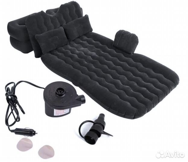 Надувной матрас в машину со спинкой с насосом Люкс