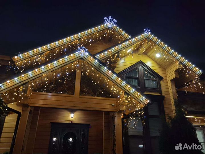 Продажа уличных гирлянд, нарядим елку, дерево, дом
