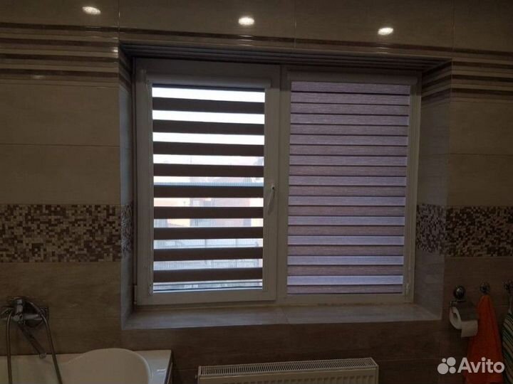 Рулонные шторы день ночь зебра T874