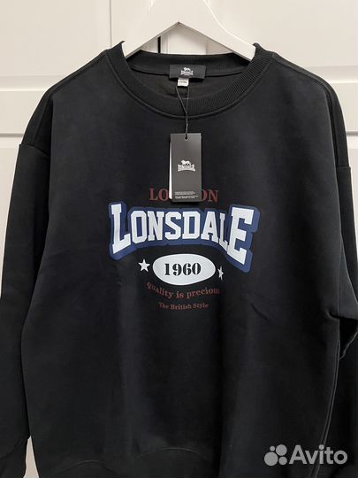 Свитшот lonsdale новый черный с poizon L