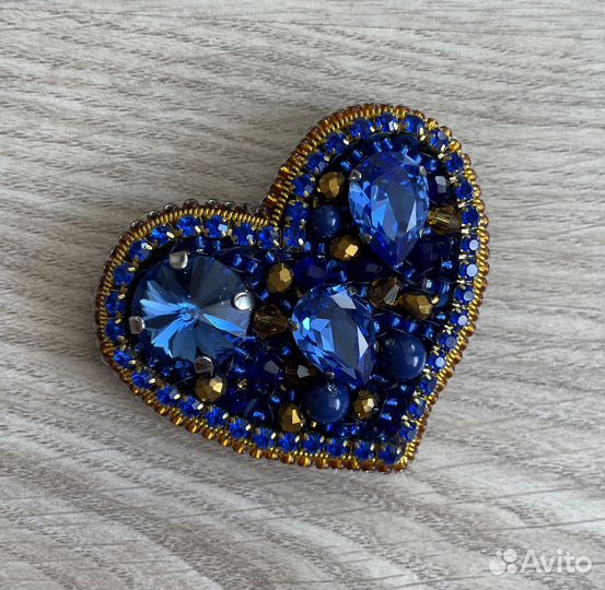 Брошь ручной работы, swarovski