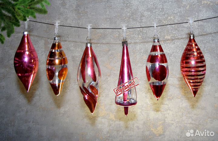 Елочные игрушки Глинка (каустик) времён СССР