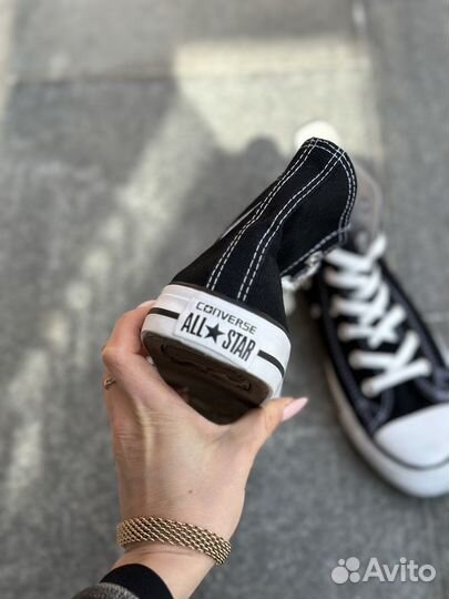 Кеды Converse Конверсы мужские черные высокие