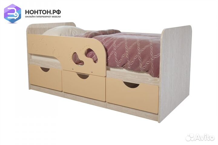 Кровать детская Минима Лего дуб атланта / крем-брю