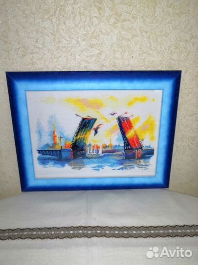 Картина-вышивка в технике 