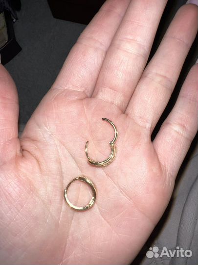 Золотые серьги с бриллиантами