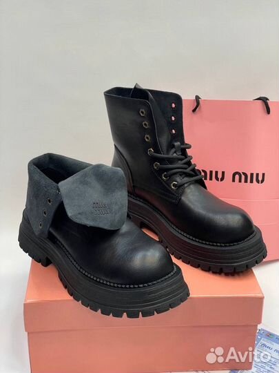 Ботинки miu miu натуральные новая коллекция