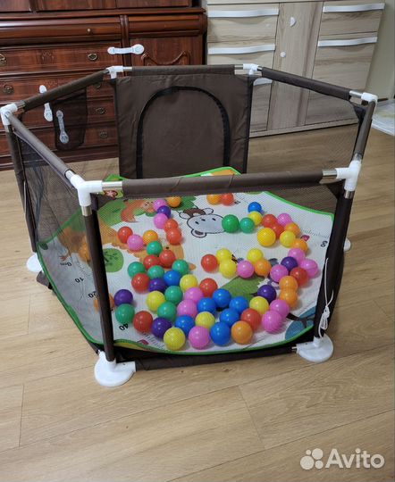 Большой детский складной манеж