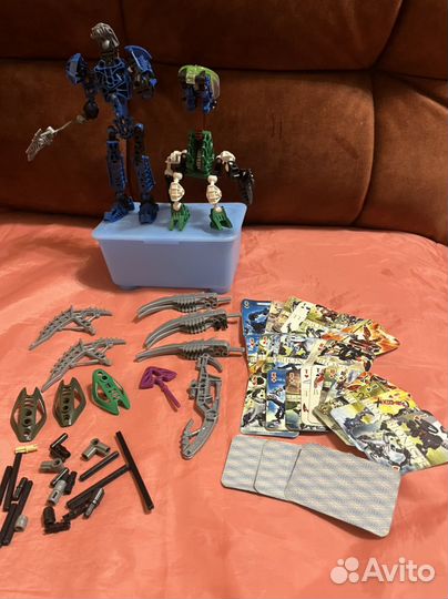 Lego bionicle 2 шт.+запч.+карты;Инструкция 8619